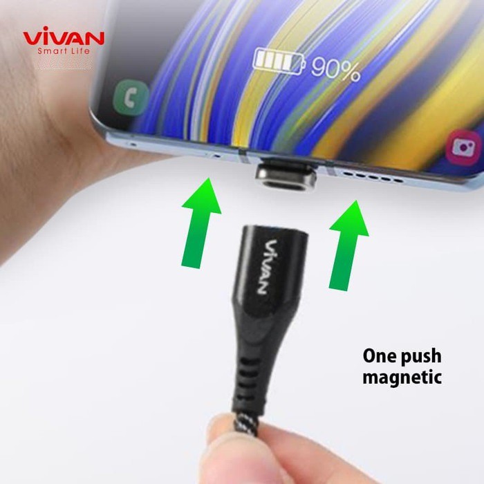 VIVAN VMG-03 2.4A Lightning Magnetic Head - Garansi Resmi 1 Tahun