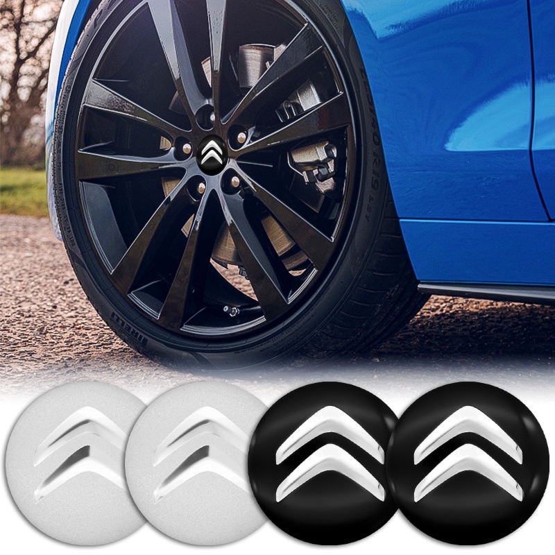 4pcs 56mm Logo Otomatis Untuk Emblem Center Wheel Hub Sticker Cover Untuk Citroen C5 C3 C4 Grand Picasso Saxo berlingo C2 C1