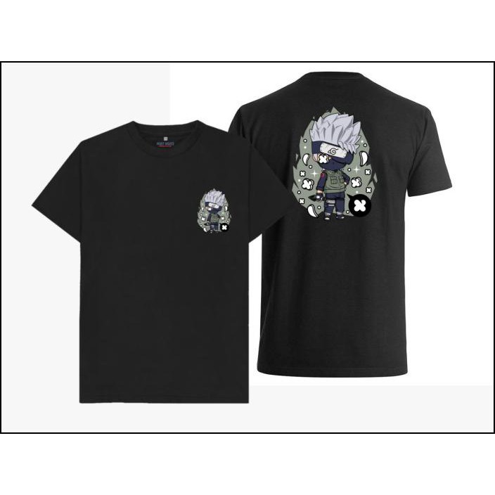 Jual Baju Kaos Chibi Kakashi Hatake - Naruto Shippuden (Hitam, Putih