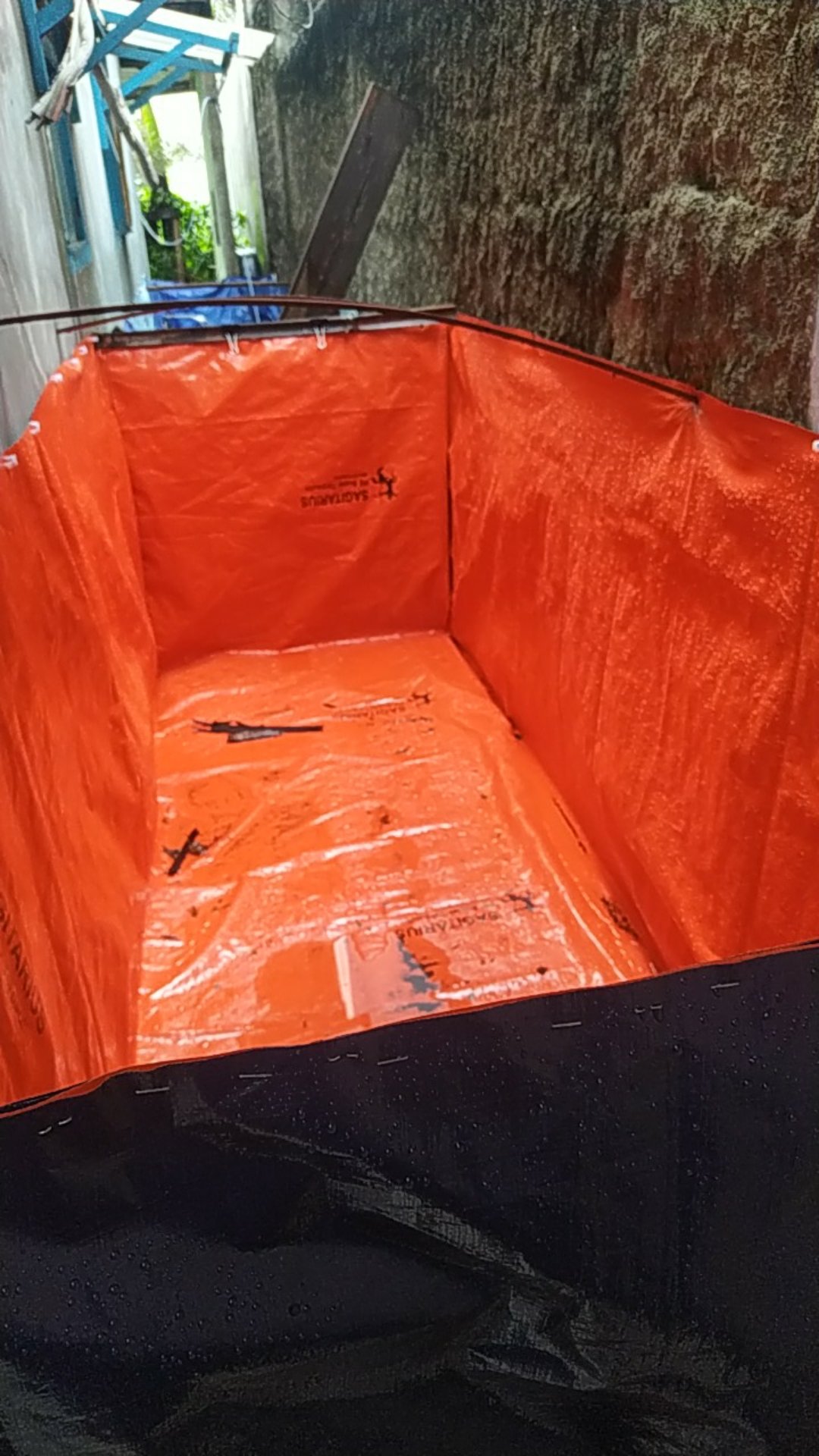 Terpal Jadi A5 Biru Orange Korea Sagitarius ( Ukuran Bebas / M2 )