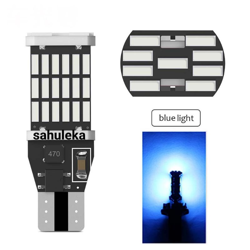 Lampu LED T10 T15 Untuk SEIN - SENJA 45smd 4014 Super Terang-Biru