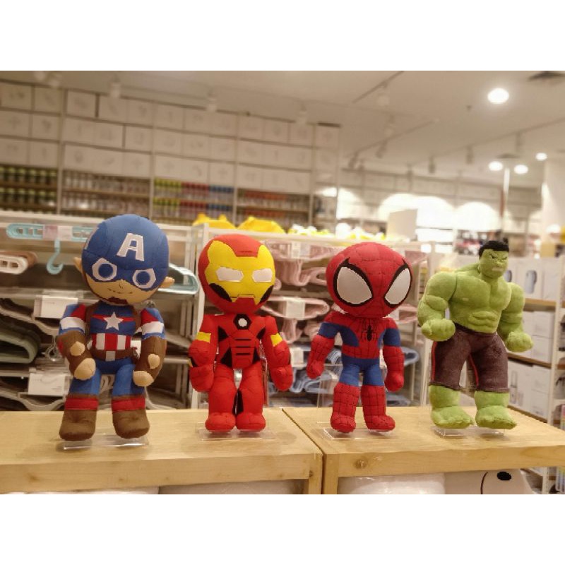 MINISO Marvel plush Boneka spiderman boneka iron man boneka captain america boneka
