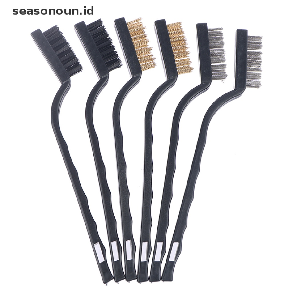 【seasonoun】 3/12/15pcs 170mm Wire Steel Brass Brush Mini Brushes Polishing Burring Brushes ID