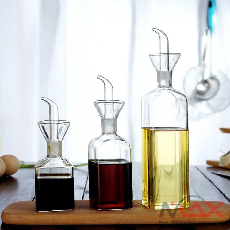 Tempat Minyak Bumbu EASYCOOK Botol Minyak Olive Oil Borosilicate Glass Botol Minyak Kaca Borosilikat Tinggi Botol Minyak Tahan Bocor Rumah Tangga Botol Minyak Kedelai Dapur Botol Pencampur Cuka Glass Olive Oil Bottle Transparent Vinegar Bottle Dispenser