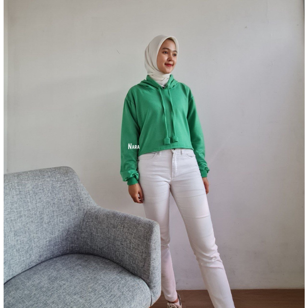 Nara Grosir - Manggo Crop Hodie l Hodie Terbaru Wanita