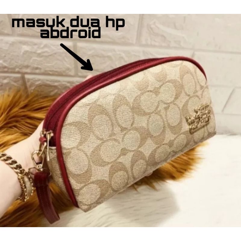 DOMPET WANITA 2 RUANG SERBAGUNA BAHAN SINTETIC