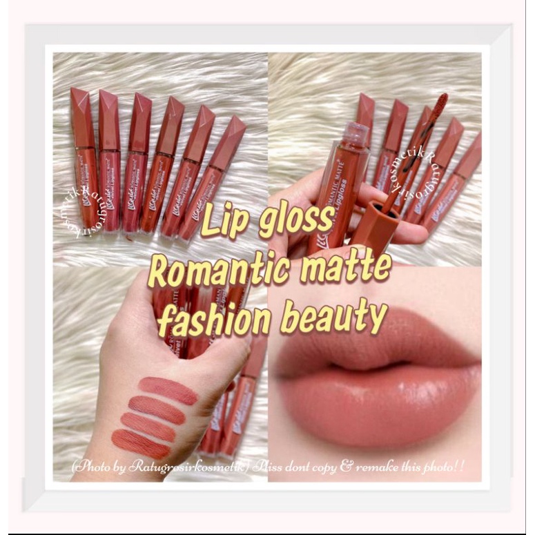 TERBARU!!!LIP GLOSS NUDE VELVET MATTE ROMANTIC MATTE NO.R800/R009/R000-3/R000-2/R570