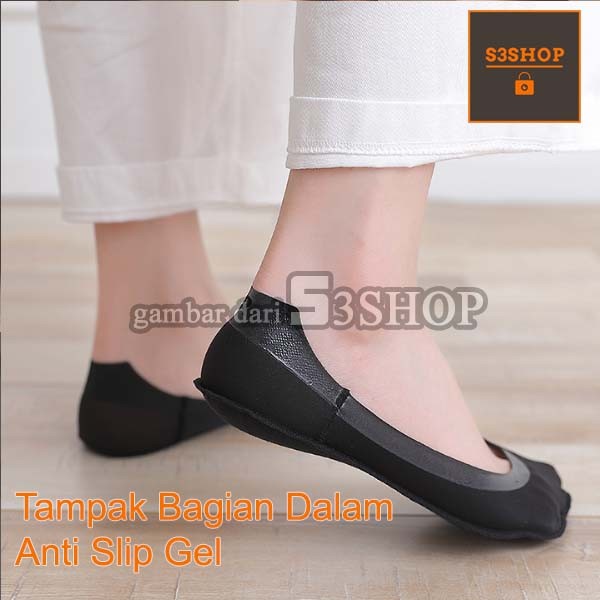 Kaos Kaki Tipis Hidden Socks Women Wanita Anti Slip Anti Lecet Gel