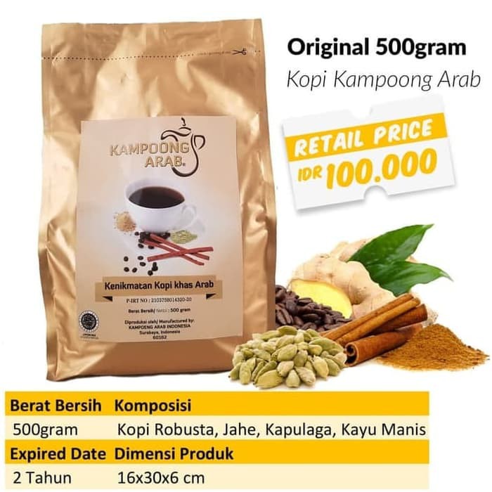 

Kopi Kampoeng Arab Kemasan 500gr Tanpa Gula Kopinya Kopi Robusta