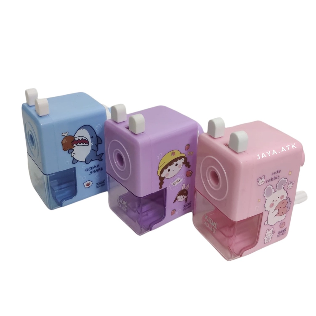 RAUTAN SERUTAN PENSIL MEJA PUTAR WARNA MOTIF LUCU MURAH SOUVENIR SHARPENER ROTARY