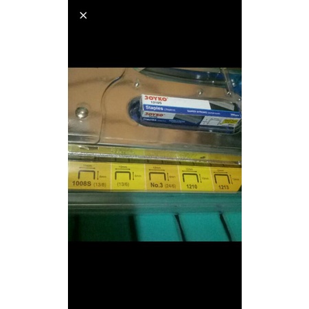 

staples gun joyko+ isi staples joyko 10mm 200pcs +isi staples joyko 13mm 1000pcs