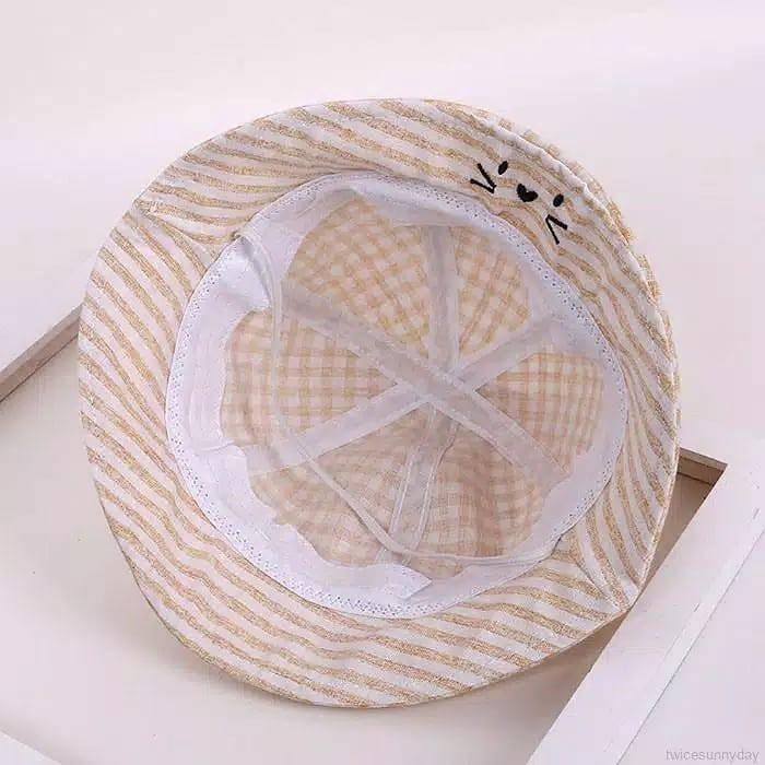 Topi Bucket Bayi / Anak Laki-laki / Perempuan Desain Telinga Kelinci