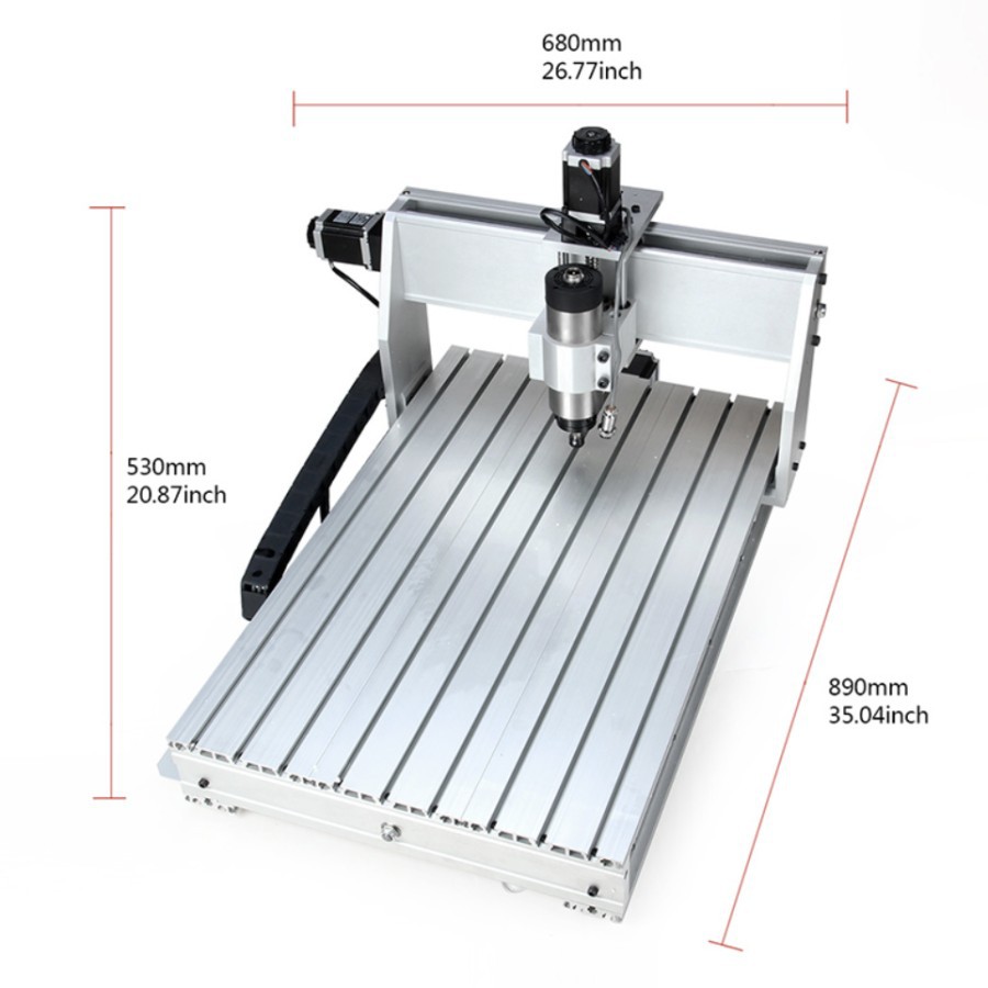 Zaiku CNC Router 6040 Mini Mesin CNC PCB Milling with 1.5 KW Spindles