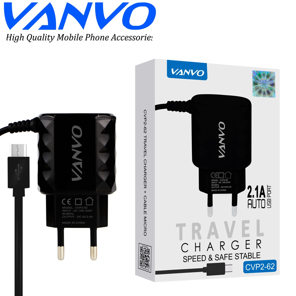 Travel Charger Vanvo CVP2-62 Speed &amp; Safe Stable
