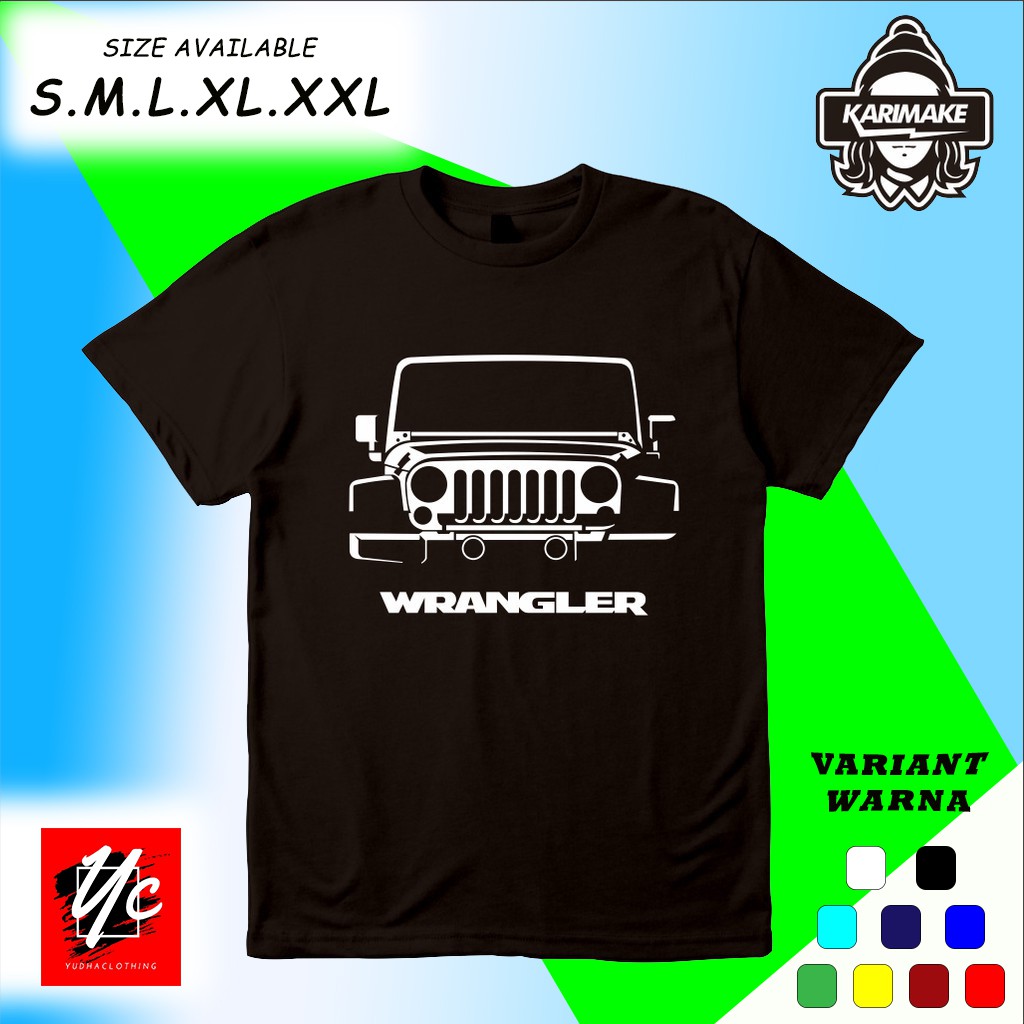 Karimake Kaos Mobil Jeep Wrangler Rubicon Kaos Pria Size S M L XL XXL