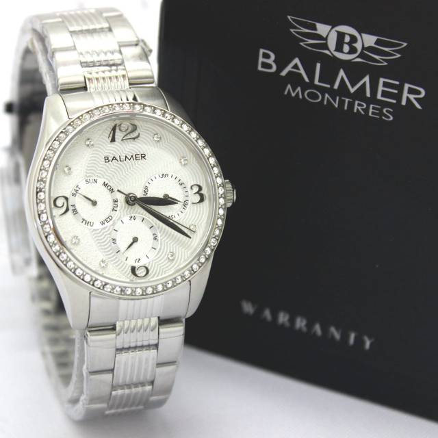 JAM TANGAN CEWEK WANITA BALMER B7934L CHRONO SILVER ORIGINAL