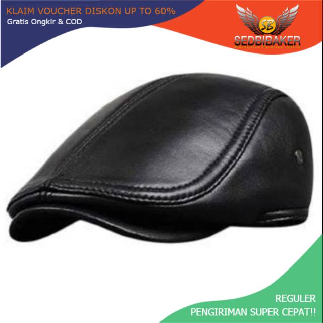 Topi Pria Kulit Asli Topi Pet Topi Copet Domba Garut
