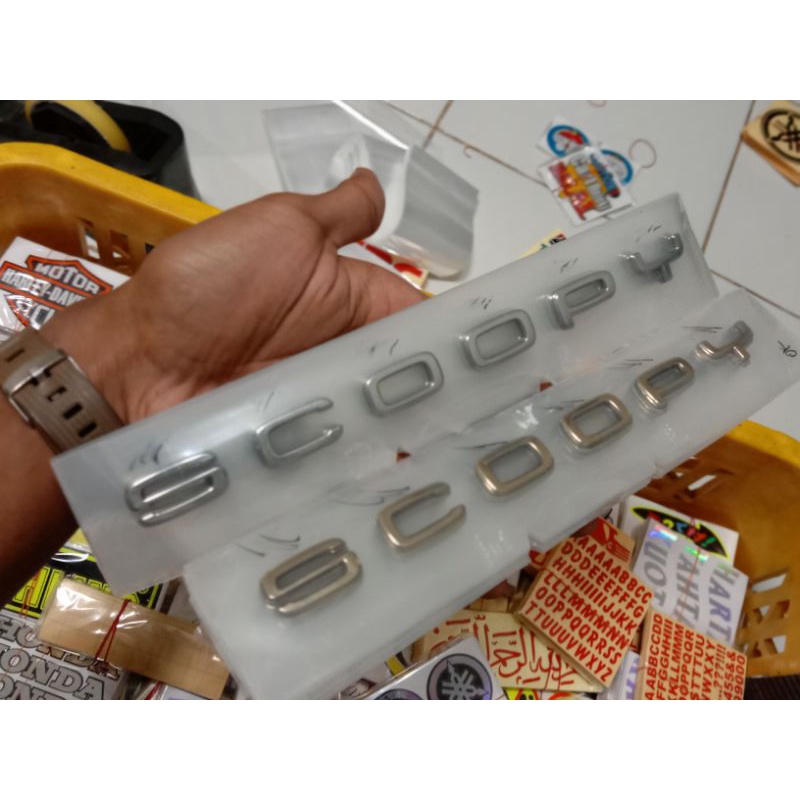 emblem stiker timbul logo scoopy new 2021 harga satuan