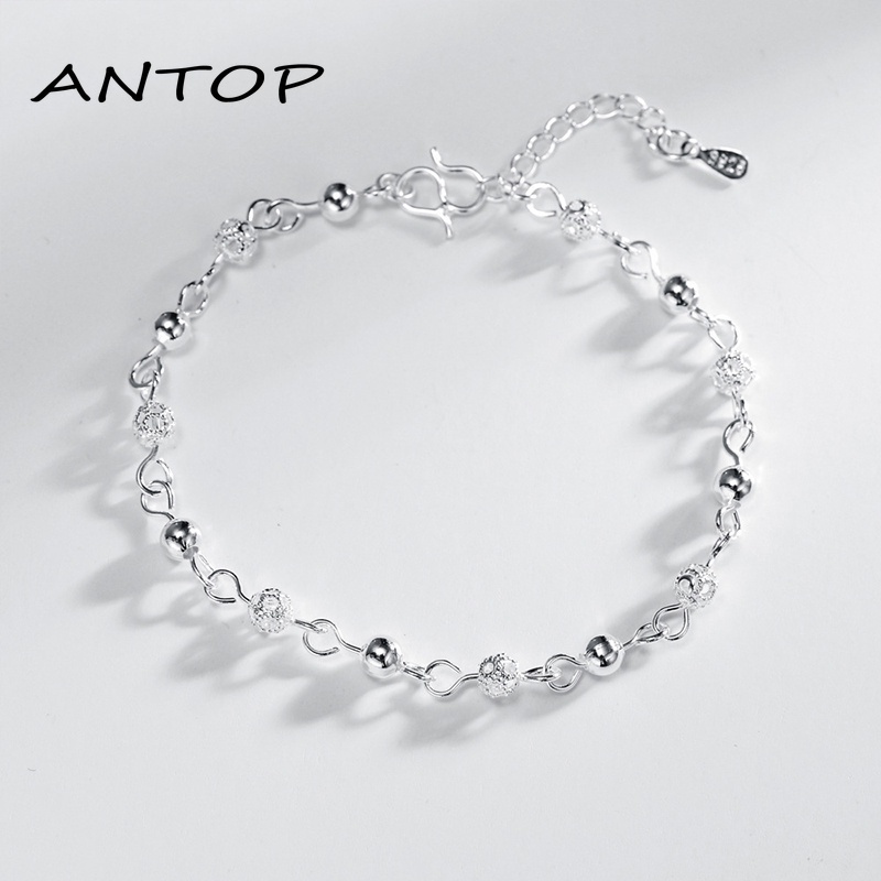 Gelang Kaki Sterling Silver 925 Gaya Korea Untuk Wanita Aksesoris Fashion ANTOP