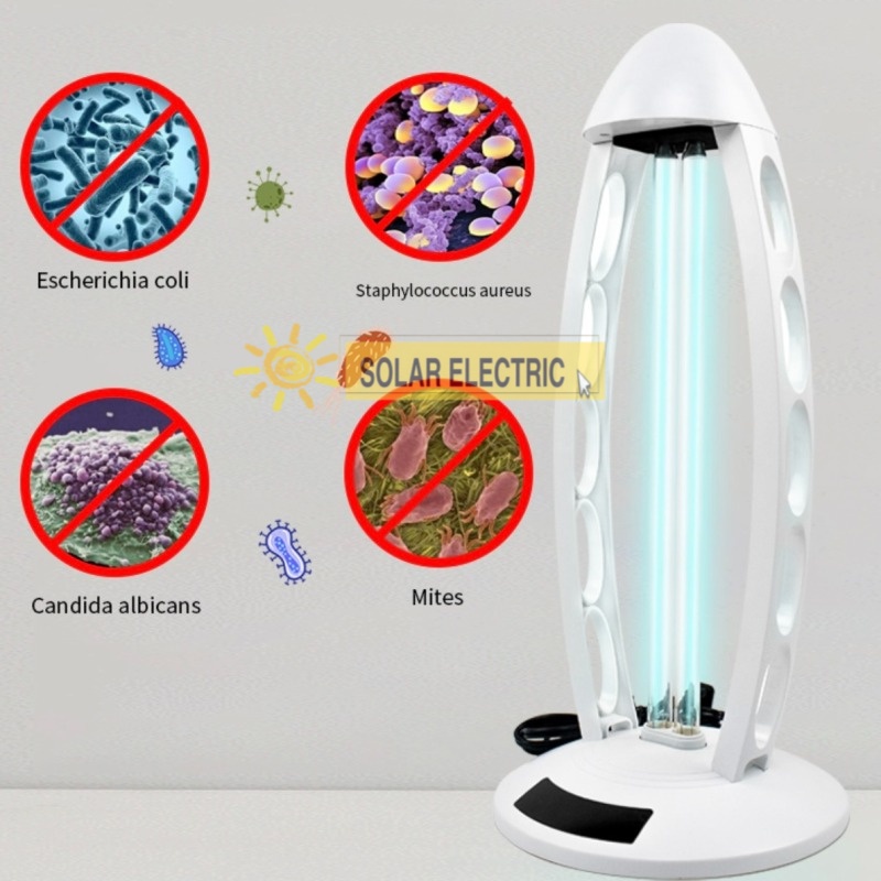 Lampu UV Sterilizer Disinfection UV Light 38w remot timer anti covid dan bakteri , Free masker 50pcs