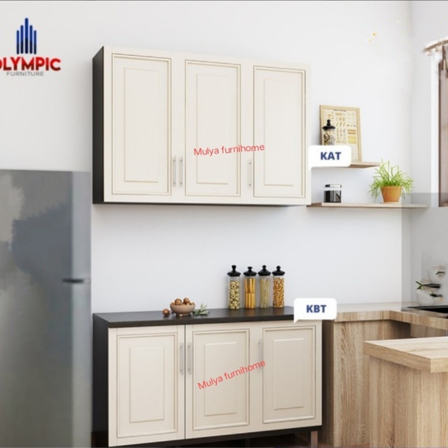 Paket Kichenset/Lemari Dapur Atas dan Bawah 3 PINTU/ KAT + KBT 010880