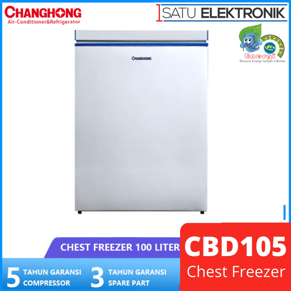 Changhong Chest Freezer Box 100 liter CBD 105