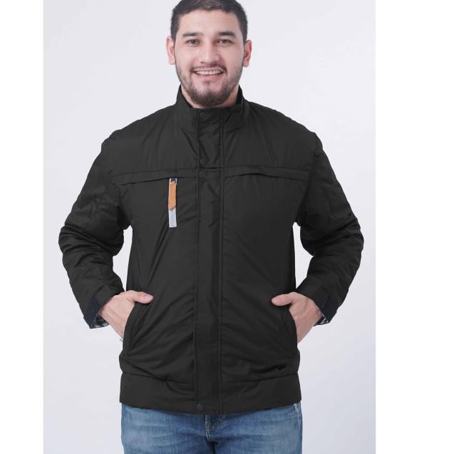 zdw?!>hxz-938  Jaket Parasut Waterproof Polos Anti Air Windbreaker Casual Pria - Hitam, S