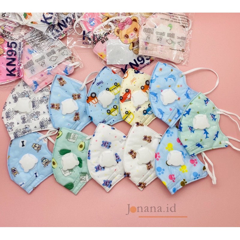 5-10pcs MASKER ANAK REUSEABLE KN95 MOTIF | Shopee Indonesia