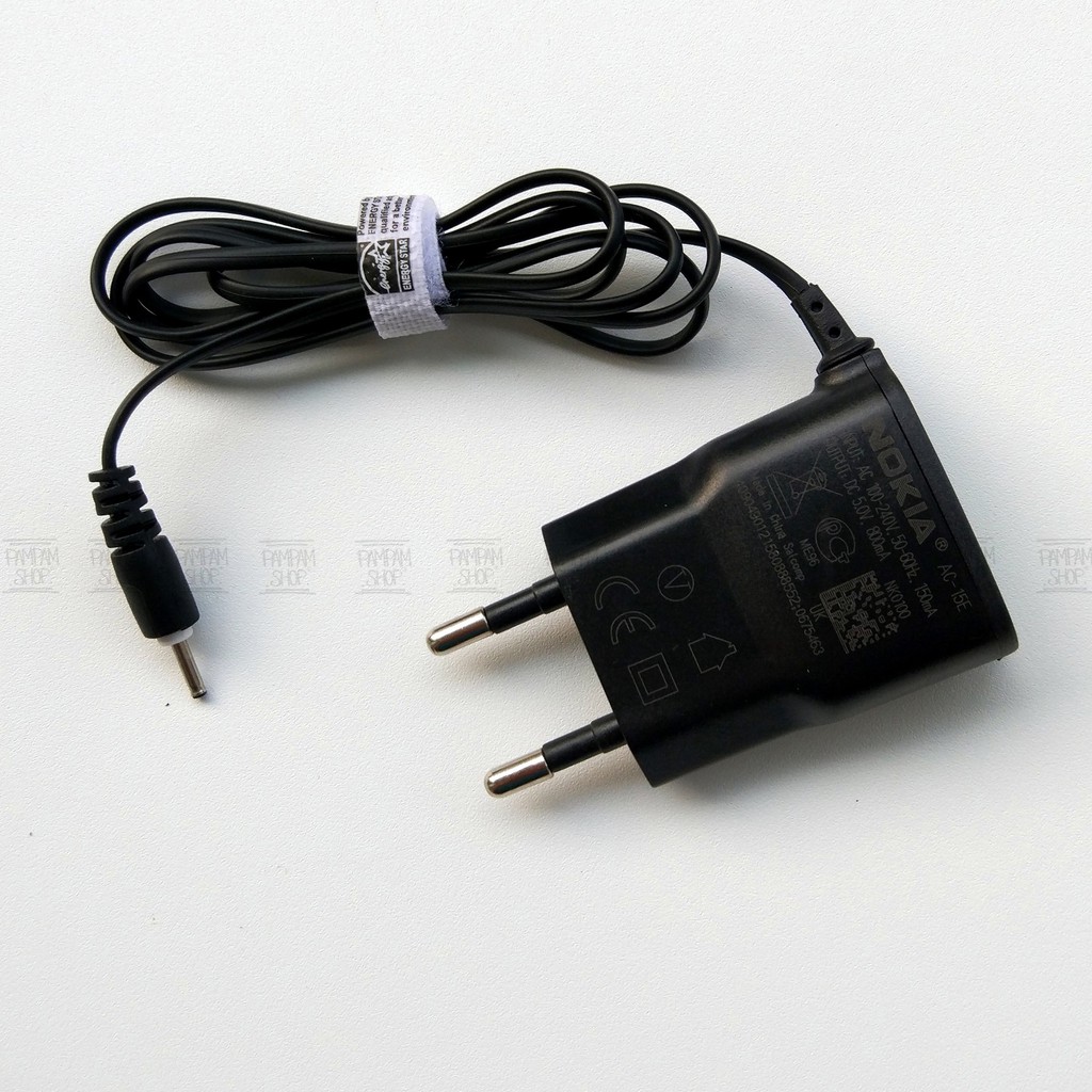 Travel Charger Nokia Jadul Colokan Kepala Pin Kecil Original OEM Casan Carger Tusukan N95 1200 5310