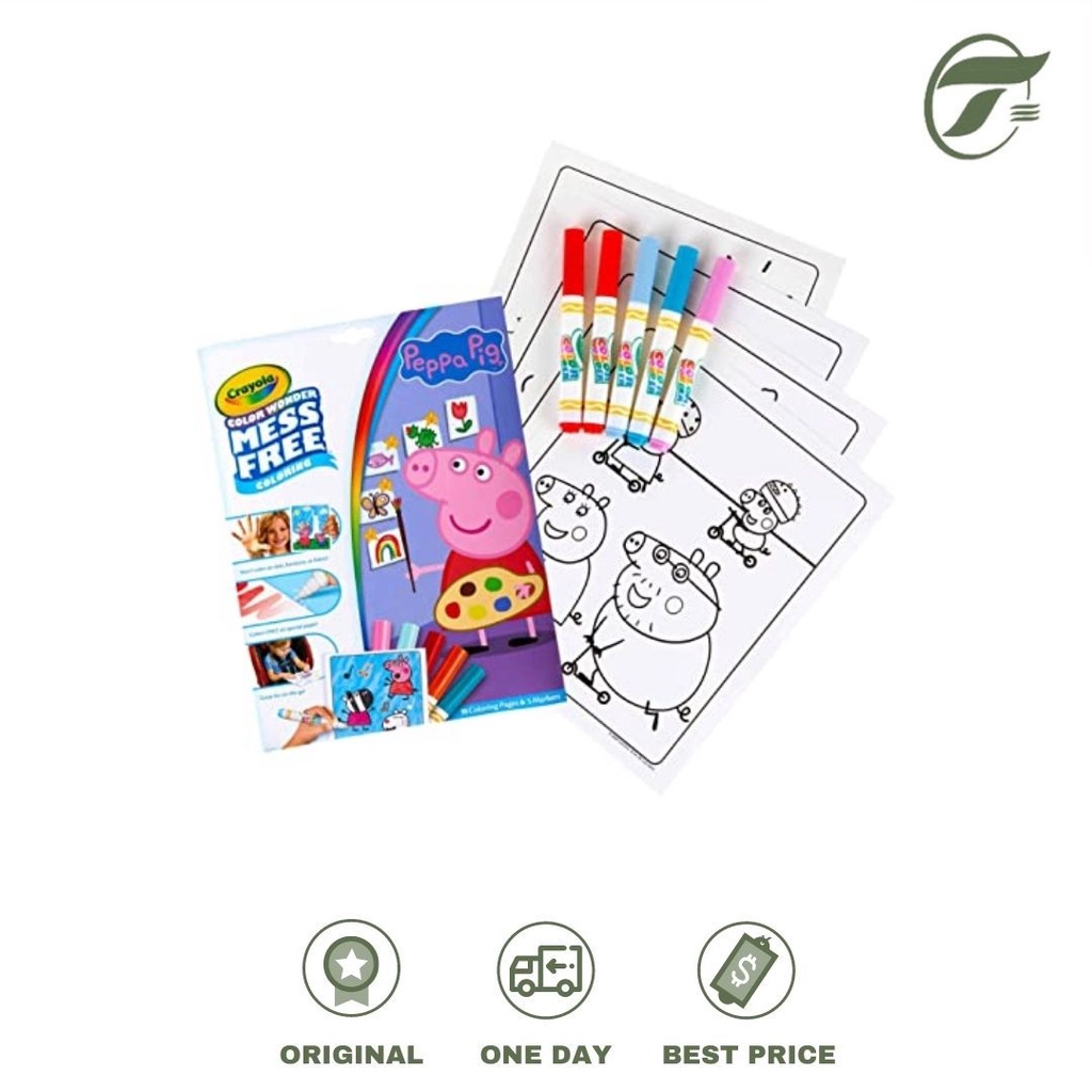 

PAKET COLOR WONDER MESS FREE COLORING PEPPA PIG 75-7145 (16 COLORING PAGES+ 3 MARKERS) CRAYOLA