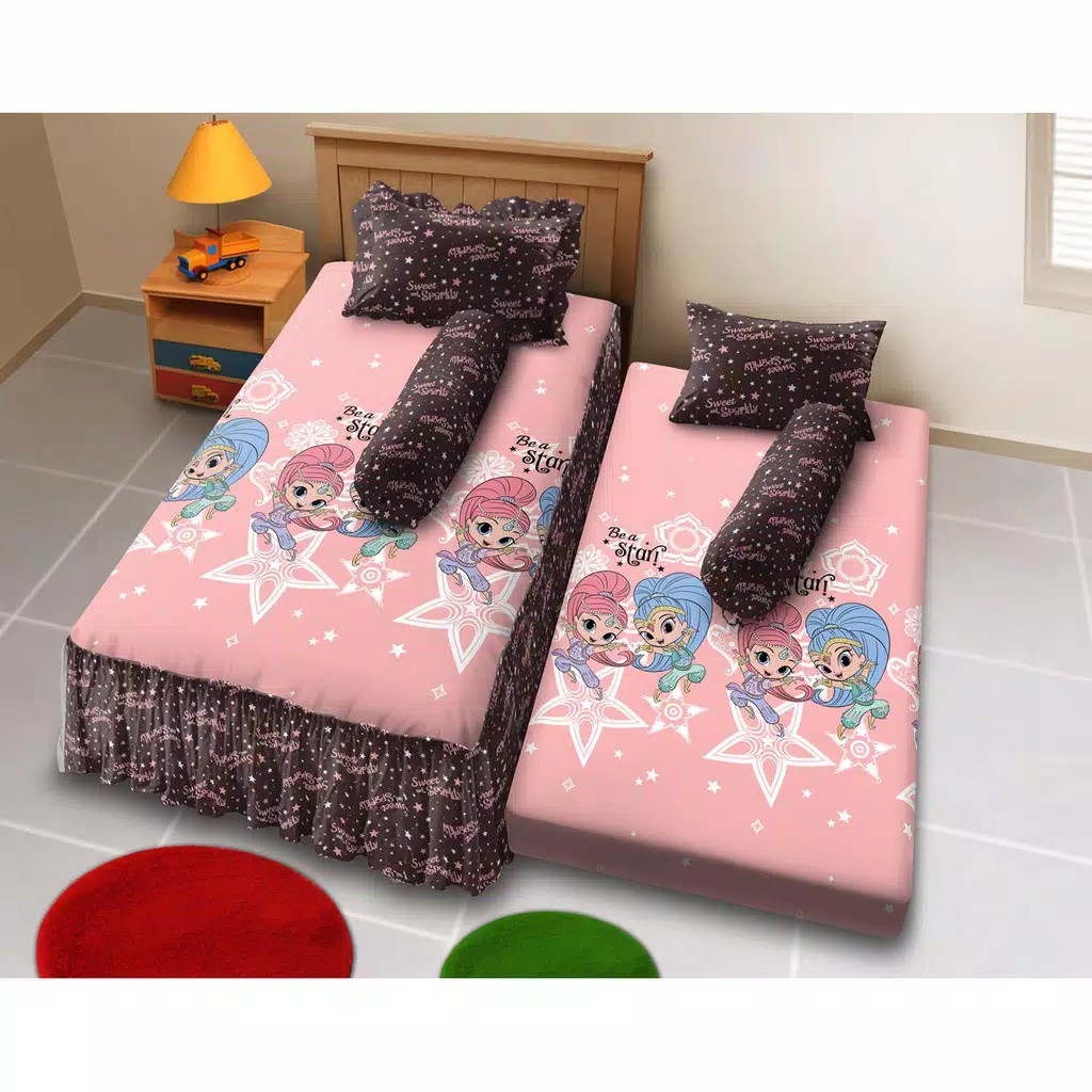 Murah Sprei Sorong Rumbai / flat (2 in 1) Kintakun Uk 120 Cute Star