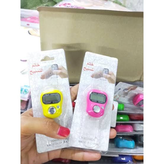 [EMD777] ADA KEMASAN MIKA KERTAS Souvenir EMD777 Alat Hitung Elektrik Digital Led Tasbih Jari Counte
