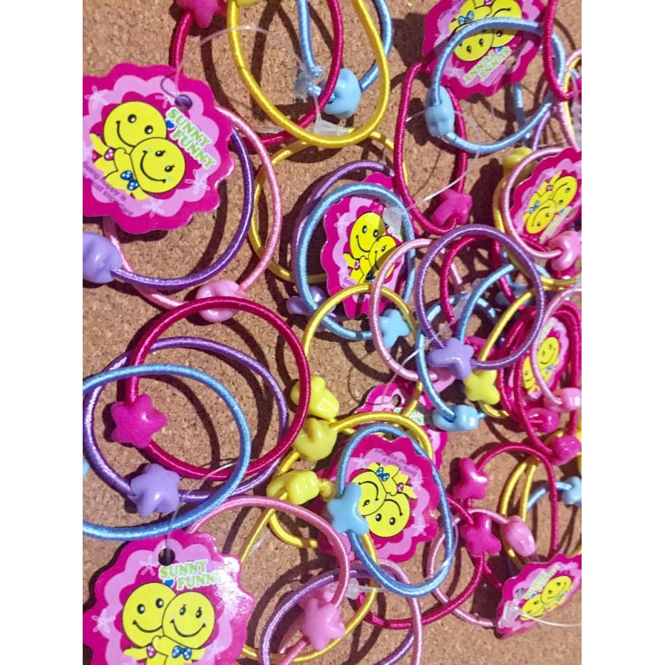 Karet Rambut Anak Isi 50 pcs Ikat Kuncir Rambut Warna Warni Tali Rambut Lucu Ikat Rambut
