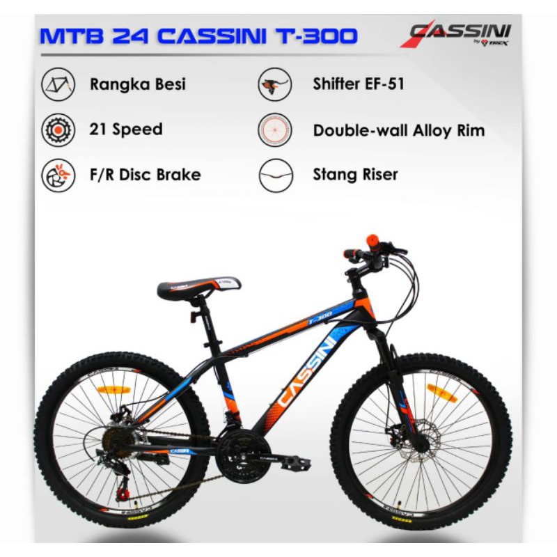 Sepeda MTB 24 inch Merk Cassini T-300