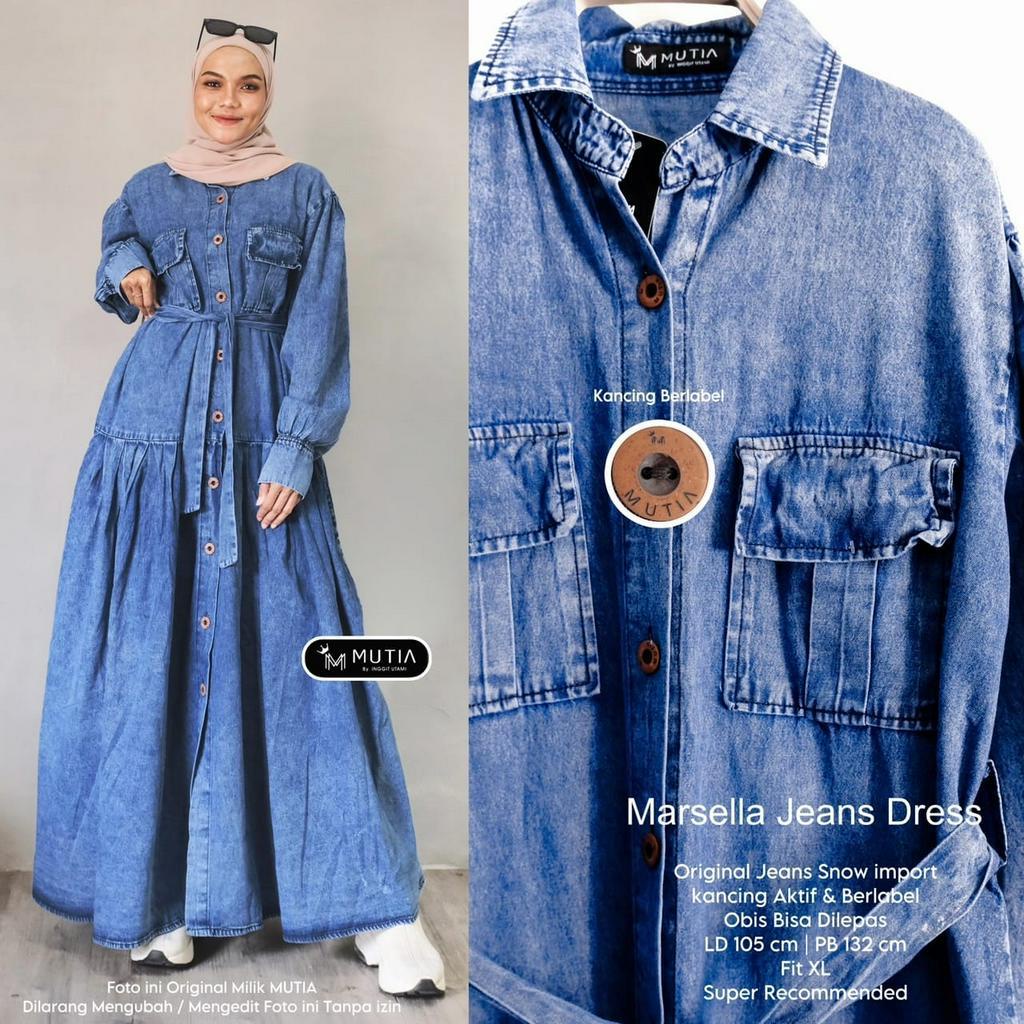 DRESS JEANS / 20.7 / SYAILA  SAFEA DEEPNA UMBRELLA TWO TONE MELODIE MALAY LIBELA MARSELLA KARTIKA NENNA CHESSA / DRESS MAXI / ALLSIZE FIT TO XL / MUTIA