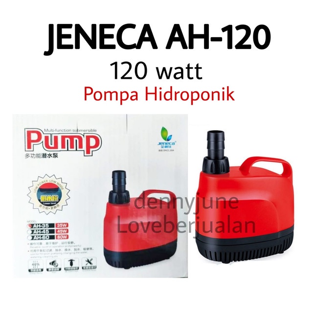 JENECA AH 120 AH120 Pompa Celup Hidroponik Aquarium Kolam