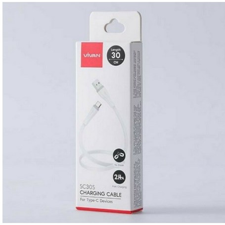 ITSTORE VIVAN Kabel Data SC30S Cable Data USB TYPE-C 30CM Fast Charging 2,4A Garansi Original Resmi