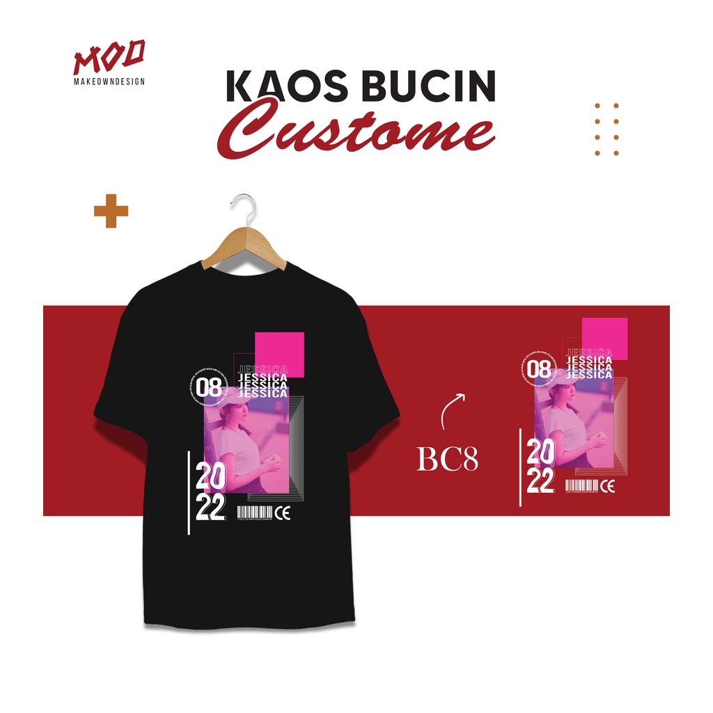 TSHIRT NAME DATE ( BC 8 ) DESAIN ESTETIK CUSTOM AESTHETIC | KAOS BUCIN | SABLON DTF | BISA GANTI FOT