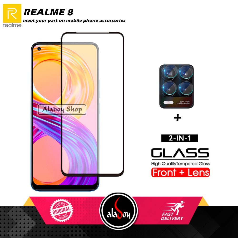 Tempered Glass Layar Realme 8 Free Tempered Glass Camera