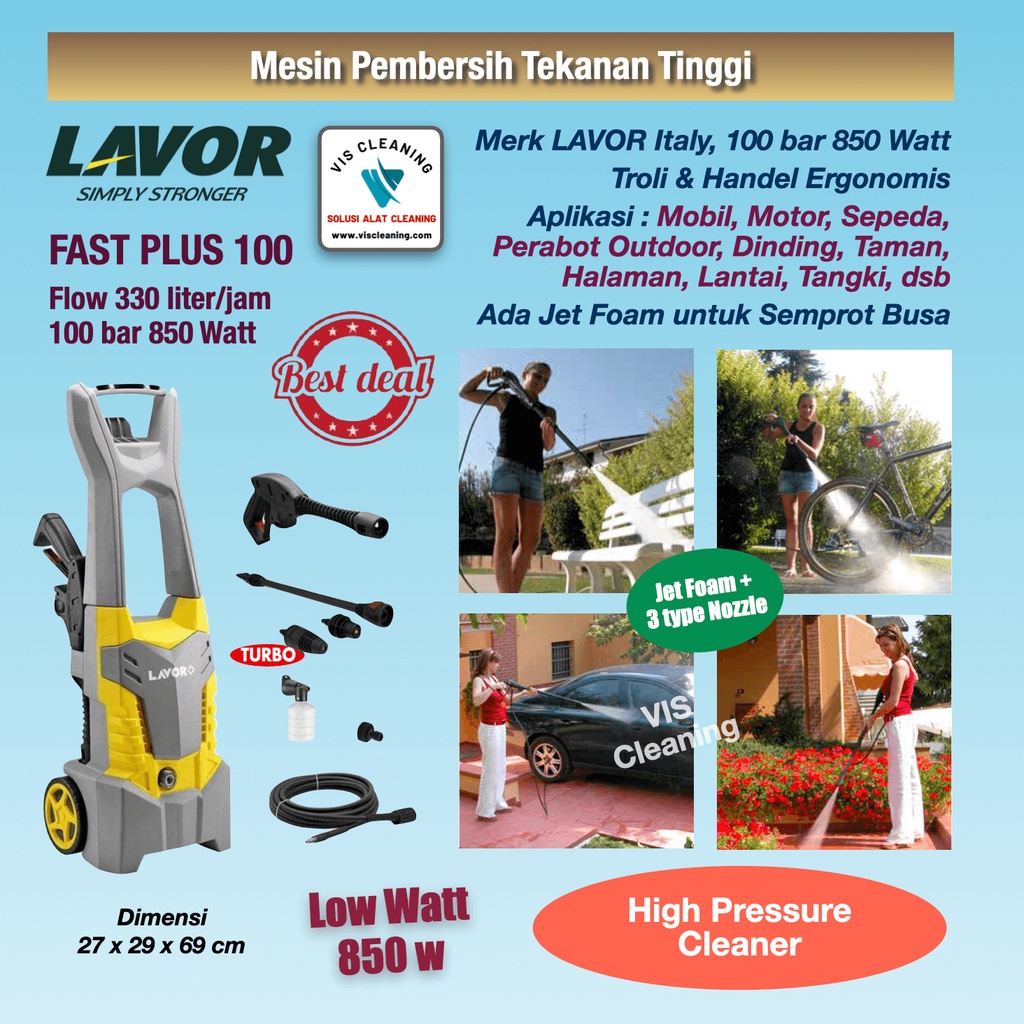 High Pressure Cleaner Lavor Fast Plus 100 Bar 850 Watt