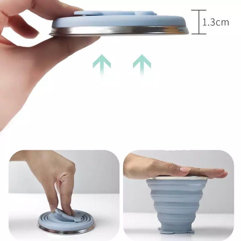 GELAS LIPAT SILIKON 270ML / FOLDABLE CUP TRAVELING / SILICONE CUP PORTABLE MULTIFUNGSI JRW0089