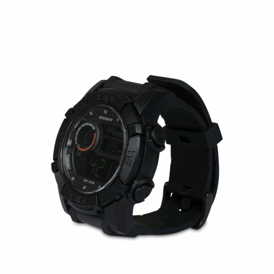 Jam Tangan Eiger1989 Autodromo Black Digital Watch Outdoor Original
