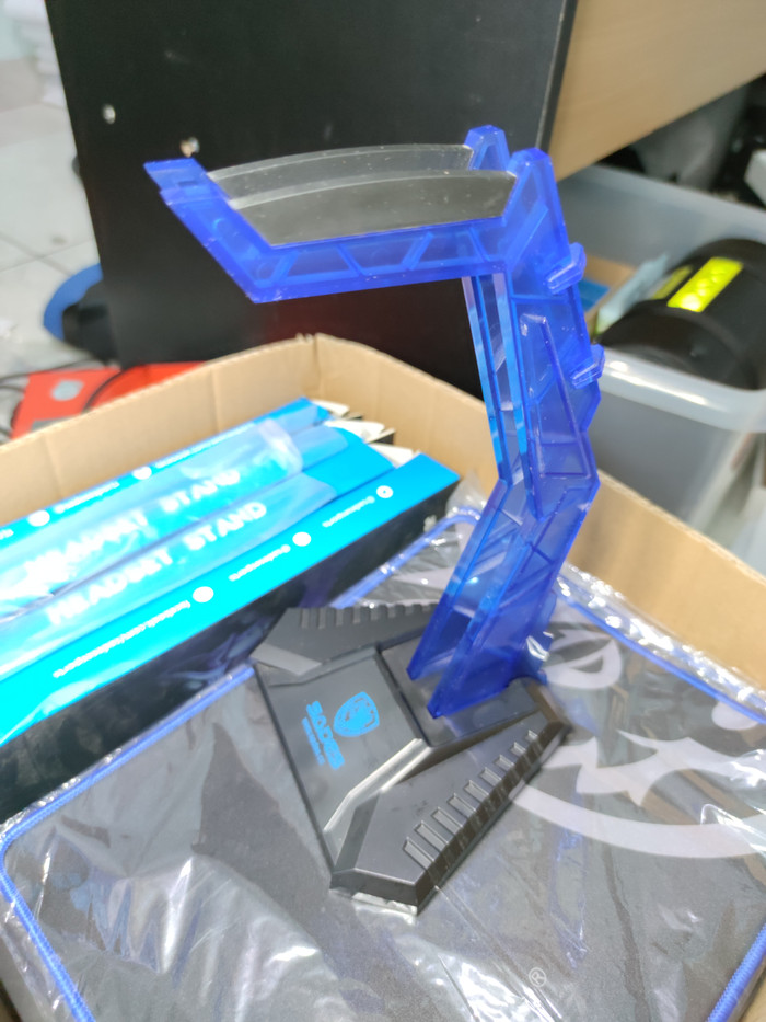 SADES WOLFBONE Gaming Headphone Headset Stand - Biru
