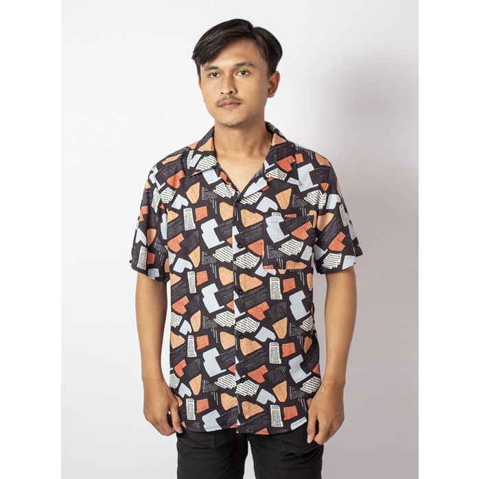 FORTGLASS HAWAI STRADA KEMEJA MOTIF PRIA BAJU PANTAI COWO BALI REGGAE COWO PENDEK SANTAI RAYON PREMIUM