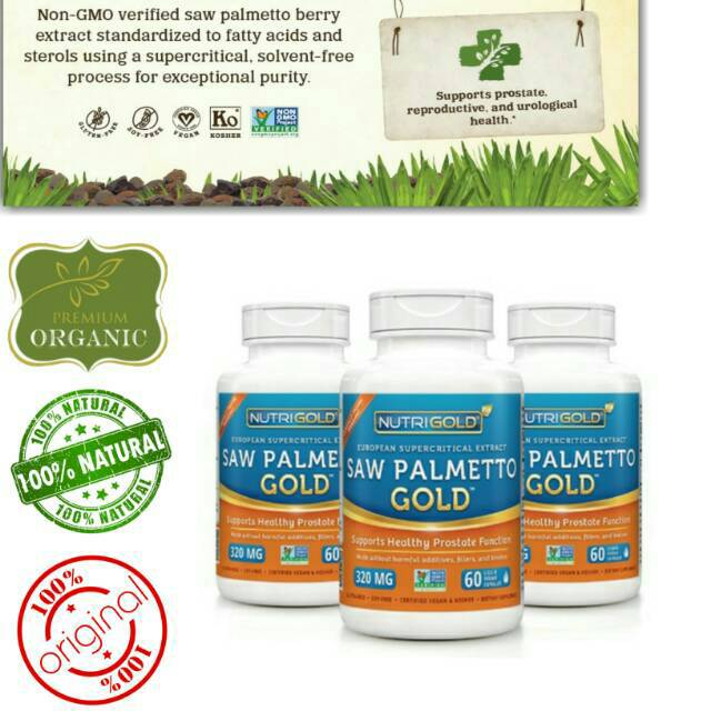 Saw Palmetto Gold. Suplemen organik