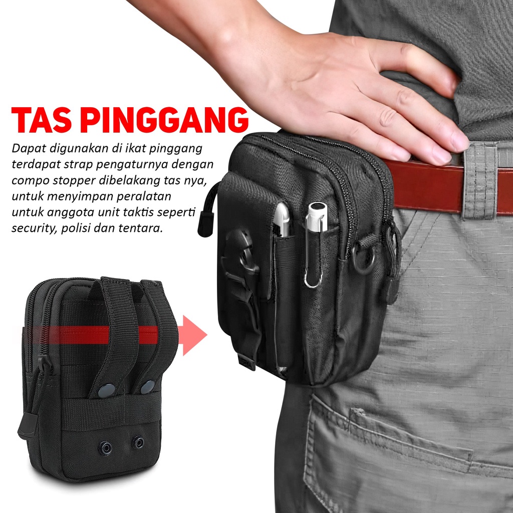 GS8 TAS PINGGANG PRIA ARMY BAG TAS MINI  Tactical Camouflage Mini Waistbag Army Look