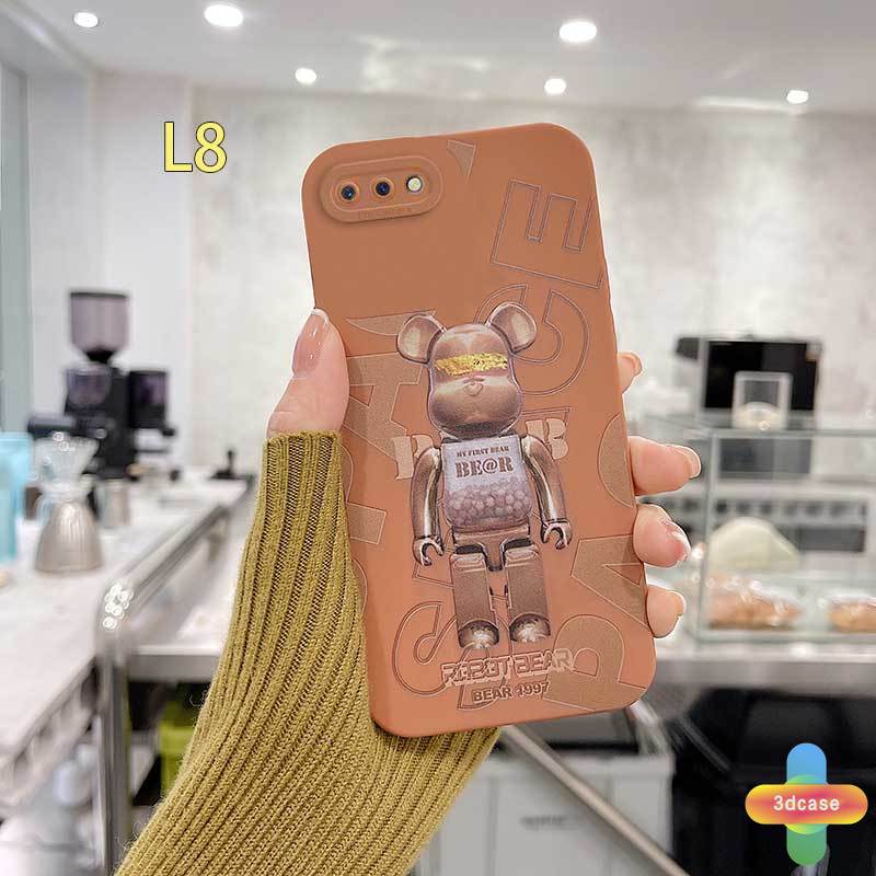 Casing TPU Case OPPO A5S A7 A54 A15 A3S A16 A95 A5 A9 A31 A53 2020 A12 A1K A16K A54S Reno 4 5F 4F A74 A15S A52 A11K A92 A35 A11 A93 A32 A72 A94 A53S F17 PRO A16S A12S Robot Bear Pattern Angel Eyes Case Cover