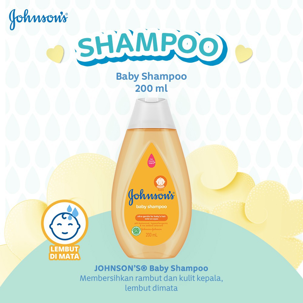 JOHNSON'S Gold Baby Shampoo - Shampo Bayi 50ml/ 100ml/ 200ml