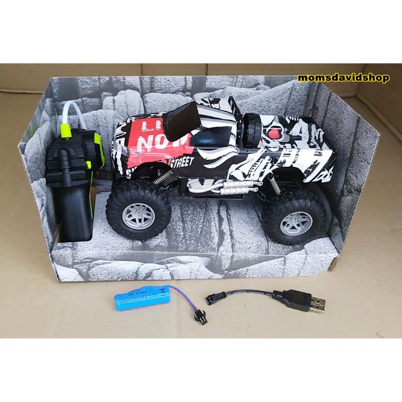 RC jeep pickup rock clawer scale 1:18 batrai cas free batrai remot