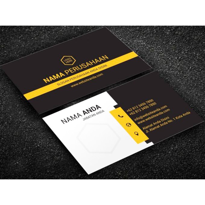 

Paket Cetak Kartu Nama 2 sisi Pakai Laminasi Bahan Ivory 260 gram